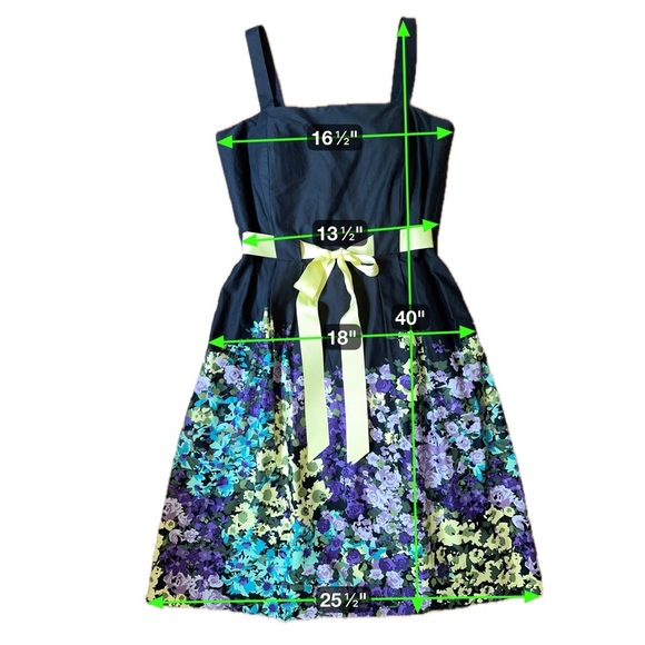 Madison Leigh Floral Fit & Flare Dress Sz 12 - Picture 14 of 16